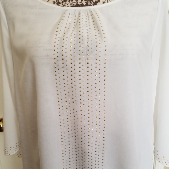 2 for $25 J Lo Embellished White Tunic - Picture 2 of 7